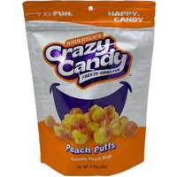 Andersen's Crazy Candy Freeze Dried Candy - Freeze Dried Peach Puffs, 2.4 Ounces