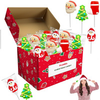 Fruidles Christmas Lollipop, Santa Clause, Christmas Tree, Candy Canes Lollipops, Individually Wrapped (24-Pack)