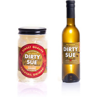 Dirty Sue 375 Ml Olive Juice And 16 Ounce Stuffed Olive Or Onion Combo Pack (Jumbo Cocktail Onion)