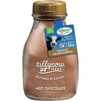 Sillycow Farms Hot Chocolate Sea Salt & Caramel Rich Chocolate Powder Delight Gluten Free Non Gmo Dairy Free Indulgence With Pure Sweet Caramel Flavor Reusable Packaging 16.9 Oz Glass Bottle Pack Of 1
