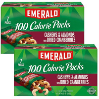Emerald Nuts Cashews And Almonds With Dried Cranberries, 100 Calorie Packs, 4.83 Oz (Pack Of 2)