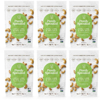 Purely Sprouted Cashews Chili Lime Sea Salt, Non-Gmo Superfood For Healthy, Certified Usda Organic, Gluten-Free Snacking (4 Oz, 6 Pack)