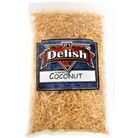 Gourmet Toasted Unsweetened Coconut Fancy Shred Flakes By Its Delish - 2 Lbs Bulk Bag - Healthy Creative Snacks Favorite Food Crunch - Roasted Shredded Coconut For Snacking, Baking, Decorating