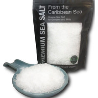 2 Lb Premium Caribbean Real Sea Salt For Grinder Refill 32Oz , Kosher Certified, Rock Salt For Grinder, Clean Sea Salt, Organic Salt Unrefined Natural Salt, Non-Iodized Salt, Gourmet, Grinder Refill, Sal Marina, Coarse Salt, Sal De Mar