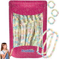 The Dreidel Company Stretchable Bracelet & Necklace Candy, Multicolor Fruit-Flavored Candy For Kids, And Party Flavors, Individually Wrapped (48-Pack)