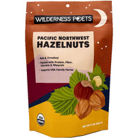 Wilderness Poets, Organic, Pacific Northwest-Grown Hazelnuts - Raw, Whole Nuts With Skins, No Shells (8 Ounce)