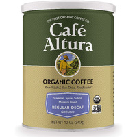 Cafe Altura Organic Coffee, Regular Roast Decaf, Ground Coffee, 12 Ounce Can
