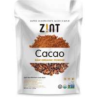 Zint Organic Cacao Powder (8 Oz): Paleo-Certified, Organic, Non Gmo, Anti Aging Antioxidant Superfood, Gluten Free Cocoa Cacao Beans, Pure Delicious Chocolate Essence