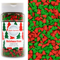 Mystic Sprinkles Christmas Holiday Confetti Sprinkle Mixes (Christmas Trees 2.6Oz)