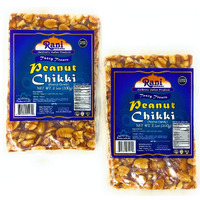 Rani Peanut Chikki (Brittle Candy) 3.5Oz (100G) X Pack Of 2 ~ All Natural | Vegan | No Colors | Gluten Friendly | Indian Origin