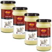 Shan Garlic Paste 24.69 Oz (700G) - Traditional Taste Enhancing Cooking Paste From Fresh Ground Garlic - Suitable For Vegetarians - Airtight Glass Jar (Pack Of 4)