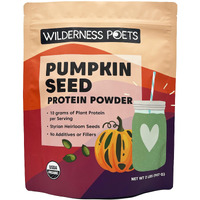 Wilderness Poets, Organic Pumpkin Seed Protein Powder (32 Ounce - 2 Pound) Cold-Pressed, Vegan, Unsweetened, Non-Gmo, Dairy Free, 100% Plant Based