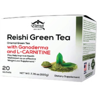 Reishi Green Tea (Oriental Green Tea) With Ganoderma And L-Canitine (1 Box) 20 Sachets