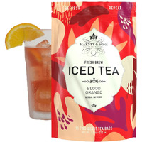 Harney & Sons Blood Orange Fresh Brew Iced Tea | 15Ct, Brews Up To 30 Quarts Of Iced Tea