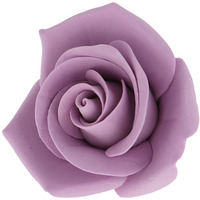 Global Sugar Art Peace Rose Sugar Cake Flower Lavender, 5 Count With Leaves By Chef Alan Tetreault