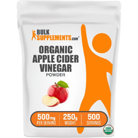 Bulksupplements.Com Organic Apple Cider Vinegar Powder - Apple Cider Vinegar Supplement, Acv For Digestive Support - Vegan & Gluten Free, 500Mg Per Serving, 250G (8.8 Oz) (Pack Of 1)