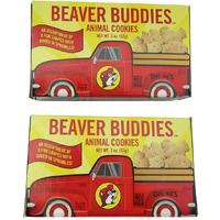 Buc-Ee's Beaver Buddies Animal Crackers Cookies, Two Boxes (2 Oz Per Box)