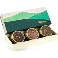 Teaniru, Novelty Tea Collection - Loose Leaf Tea Gift Set (3 Flavors, Up To 50 Servings) | Premium Loose Tea Collection - Apple Cinnamon, Turmeric Masala & Rose Lemon Tea | Tea Lovers Gift