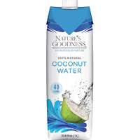 Nature's Goodness Coconut Water - 33.82 Fl Oz 1(L) (No Pulp, Sugar Free, Vegan, Hydrating Naturally)