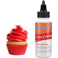 Bakerpan American Red Gel Food Coloring For Baking, Red Food Coloring For Royal Icing, 2 Ounce Food Dye Coloring For Baking And Frosting (Made In Usa)