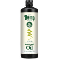 Just Hemp Foods All Natural Hemp Seed Oil, Cold Pressed, Cold Filtered, 12G Of Omega 3 & 6 Per Serving, 16.9 Fl Oz