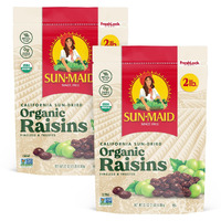 Sun-Maid Organic California Sun-Dried Raisins - (2 Pack) 32 Oz Resealable Bag - Organic Dried Fruit Snack For Lunches, Snacks, And Natural Sweeteners