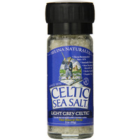 Celtic Sea Salt, Light Grey Grinder, 3 Oz White