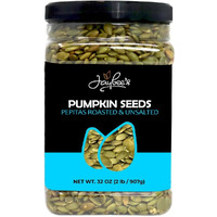 Pumpkin Seeds Pepitas Roasted Unsalted - 32 Oz - 2 Lbs | Healthy Snack | Vegan, Keto Diet Friendly | Hand-Picked | Kosher Certified | Pumpkin Seed | Jaybee's Nuts