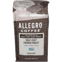 Allegro Coffee Half Caff, French Roast Ground Coffee, 12 Oz