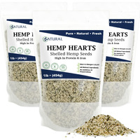 Zatural Organically Grown Hemp Hearts 100% Pure Hulled Hemp Seeds Raw Plant Based Proteins & Vegan Omegas (3 Pounds)