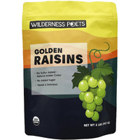 Wilderness Poets, Organic Golden Raisins - No Added Sugar - Bulk Dried Fruit (2 Pound - 32 Ounce)