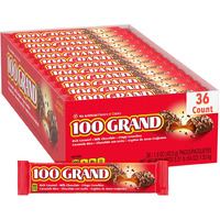 100 Grand Milk Chocolate Candy Bars, Full Size Bulk Individually Wrapped Ferrero Candy, Pack Of 36