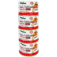 Korean Canned Kimchi, Napa Cabbage Kimchi, Naturally Fermented, Non-Gmo, No Preservatives, No Additives- (5.64Oz X 4)