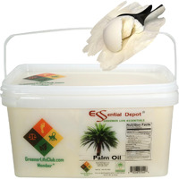 Palm Oil - Rspo Certified - Sustainable - Food Grade - Kosher - Not Hydrogenated - 7 Lbs In A Pail - Pp Microwavable Container With Resealable Lid And Removable Handle