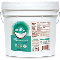 Nutiva Organic Coconut Oil 128 Fl Oz, Cold-Pressed, Unrefined Cooking Oil, Natural Hair Oil, Skin Oil, Massage Oil, Usda Organic, Extra Virgin Coconut Oil (Aceite De Coco)
