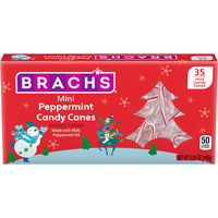 Brach's Bob's Mini Peppermint Candy Canes, 35Ct - Individually Wrapped Holiday Classic, Perfect For Baking, Decorating, And Sharing