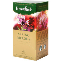 Greenfield Spring Melody Black Tea Fruit & Herbal Collection 25 Teabags The Execptional Freshness Of Tea Is Guranteed By The Special Foil Sachet