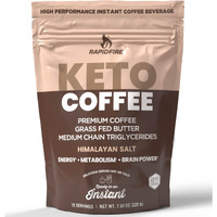 Rapidfire Ketogenic High Performance Instant Coffee Mix, Supports Energy And Metabolism, 15 Servings, Brown, 7.93 Ounce (Pack Of 1)