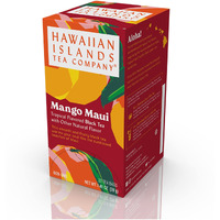 Hawaiian Islands Tea Company Mango Maui Black Tea, All Natural - 20 Teabags (1 Box)
