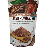 Volupta Organic & Fair Trade Unsweetened Super Food Cacao Powder, 32 Ounce