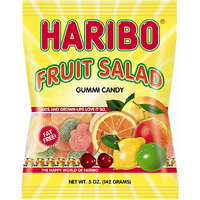 Haribo Gummi Candy, Fruit Salad, 5 Oz. Bag (Pack Of 12)