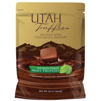 Mint Truffles - Utah Truffles Belgian Milk Mint Chocolate Truffles 16 Oz Bag
