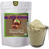 16 Oz Organic Almond Flour Powdered Gluten Free Low Glycemic Non-Gmo By Divine Organics