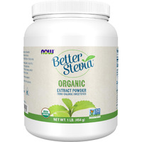 Now Foods Betterstevia Organic Zero-Calorie Extract Powder, Keto Friendly, Suitable For Diabetics, No Erythritol, 1 Pound