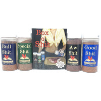 Big Cock Ranch - Box O' Shit Sampler Pack Of 4 Different Seasonings (1 Each Of Bull, Special, Good & Aw)