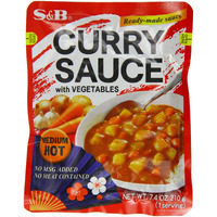 S&B Curry Sauce With Vegetables Medium Hot,7.4 Ounce (Pack Of 10)