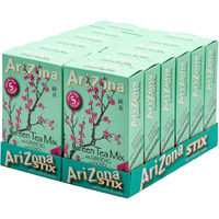 Arizona Green Tea With Ginseng Sugar Free Iced Tea Stix, Low Calorie Single Serving Drink Powder Packets, 10 Count (Pack Of 12)