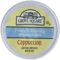 Grove Square Cappuccino Pods, French Vanilla, Single Serve, 50 Count (Pack Of 1) - Packaging May Vary