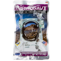 Astronaut Foods Freeze-Dried Ice Cream Sandwich, Nasa Space Dessert, Vanilla, 1 Count