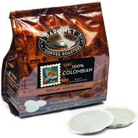 Baronet Coffee Pods [100% Colombian Coffee -54 Pods] Single Cup Use Like Senseo Coffee Pods- 3 Bags Of 18 Single Serve 8 Gram Pods, Regular Strength Soft Coffee Pods, Medium Roast [100% Colombian]